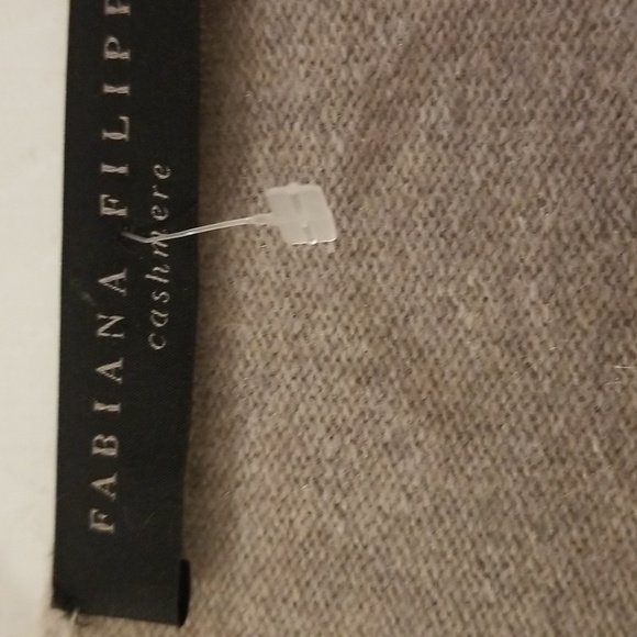 FABIANA FILIPPI cashmere sweater two tone silk layered crewneck quarter sleeve - Picture 3 of 5